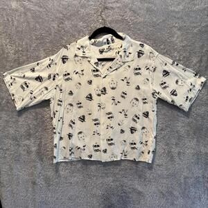 Niko And...  Mens White Button Shirt Faces Pleated Size 3 Medium